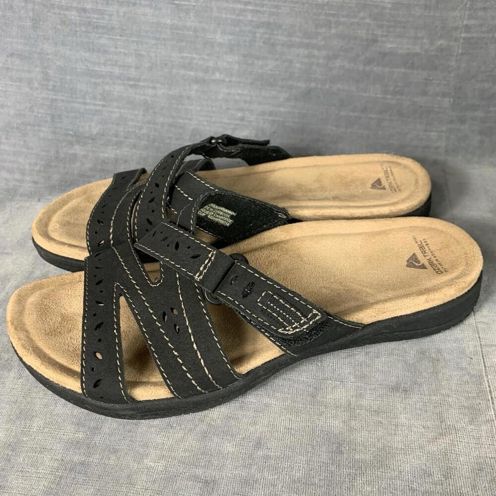 Ozark Trail Womens Size 8 Savannah Black Sandals Slides - Picture 4 of 8